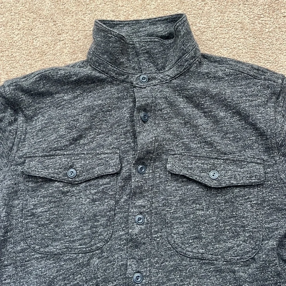 J. Crew Long Sleeve Button Up Collared Gray Wash Shirt Size XL